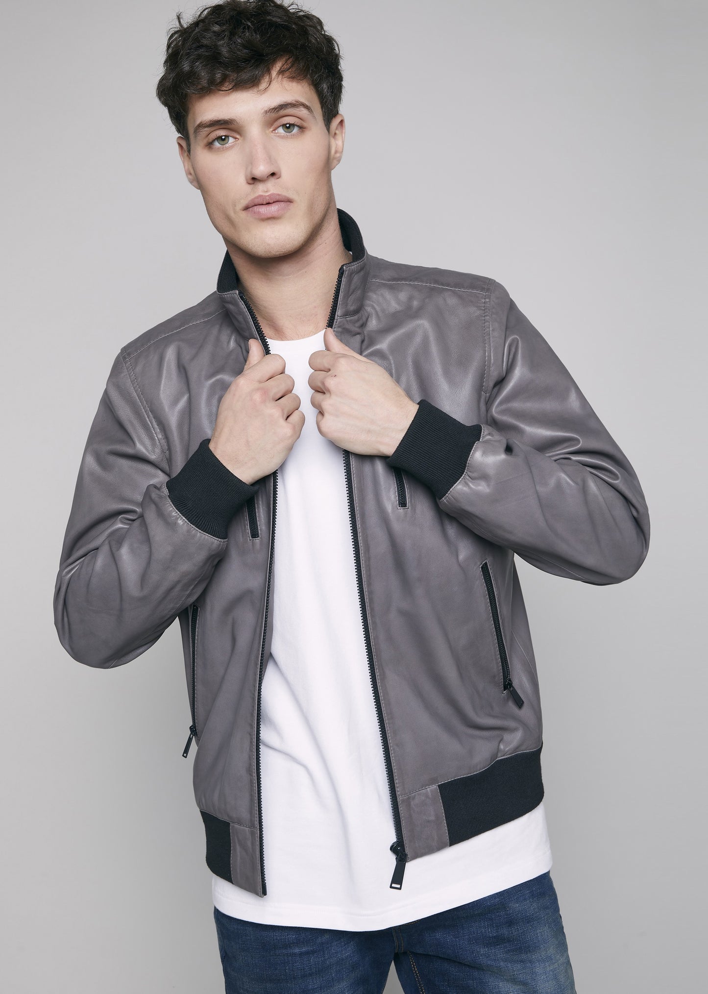 Blouson cuir HOLMAN SISLEY