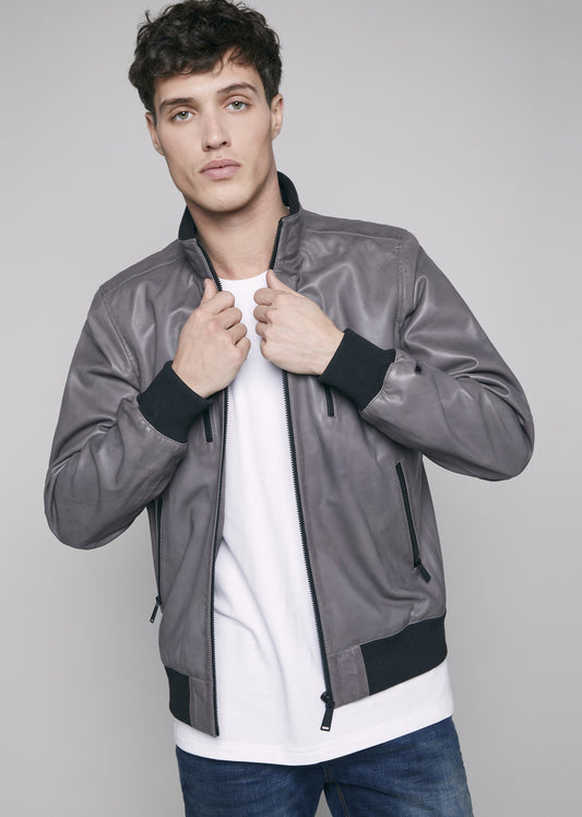 Blouson cuir HOLMAN SISLEY