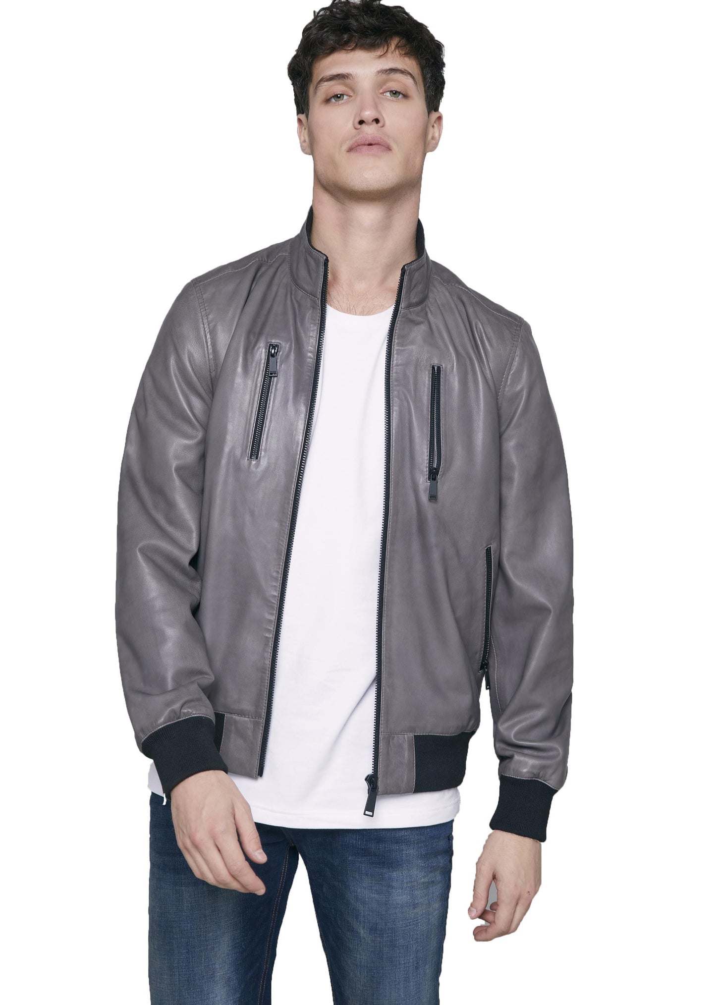 Blouson cuir HOLMAN SISLEY