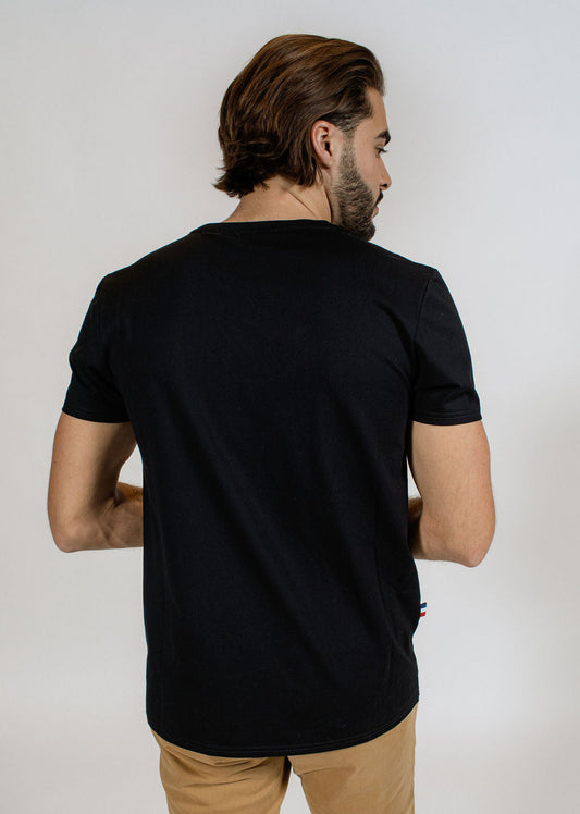 T-shirt noir COMPASS TRIM