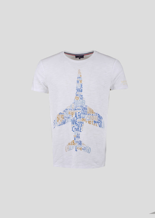T-shirt blanc cassé FEATHER SLUBB
