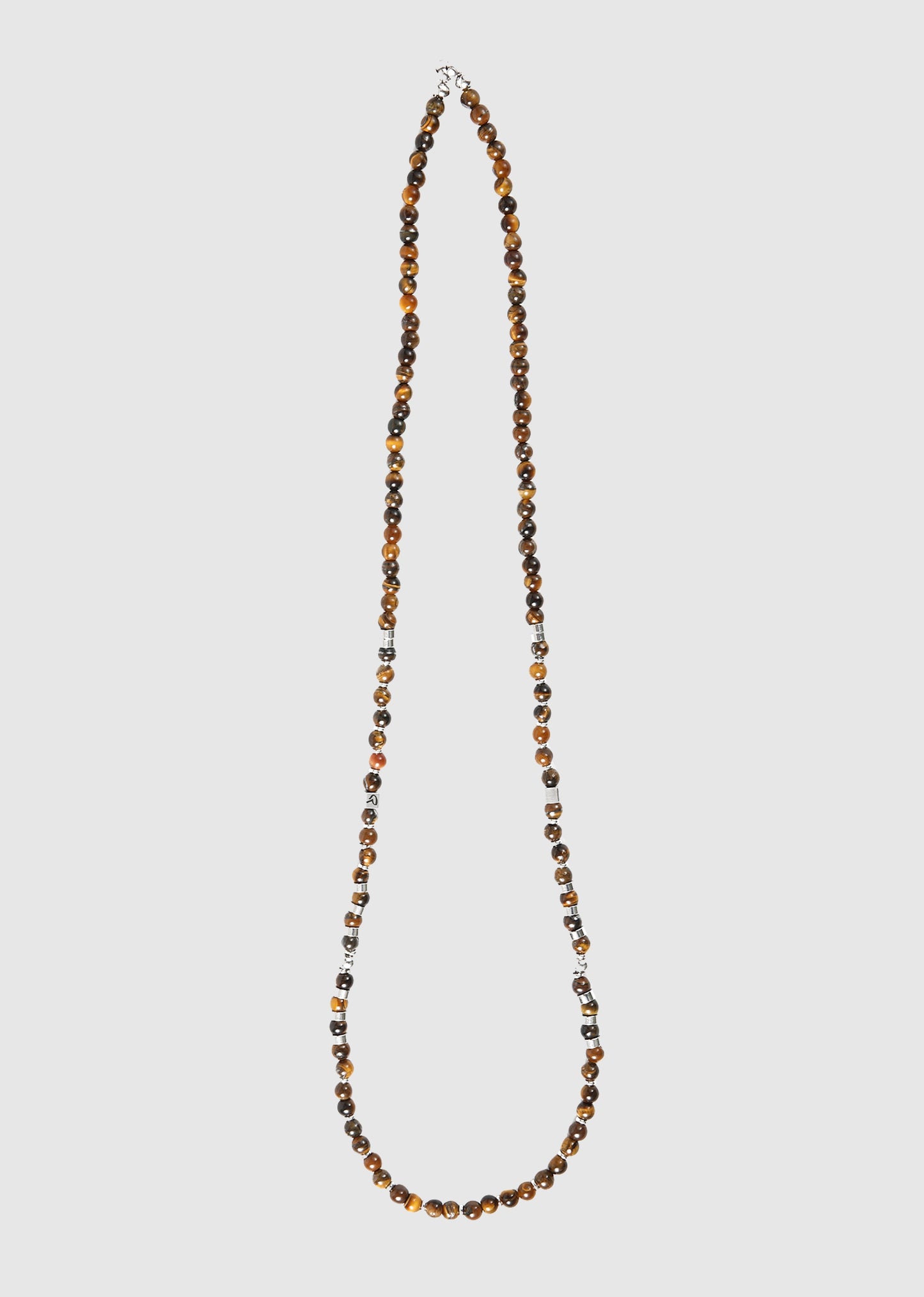 Collier pierres naturelles et acier