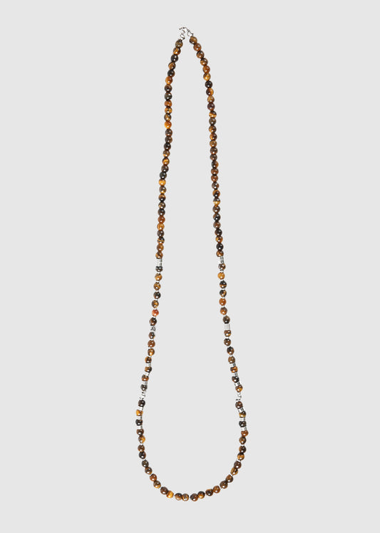 Collier pierres naturelles et acier