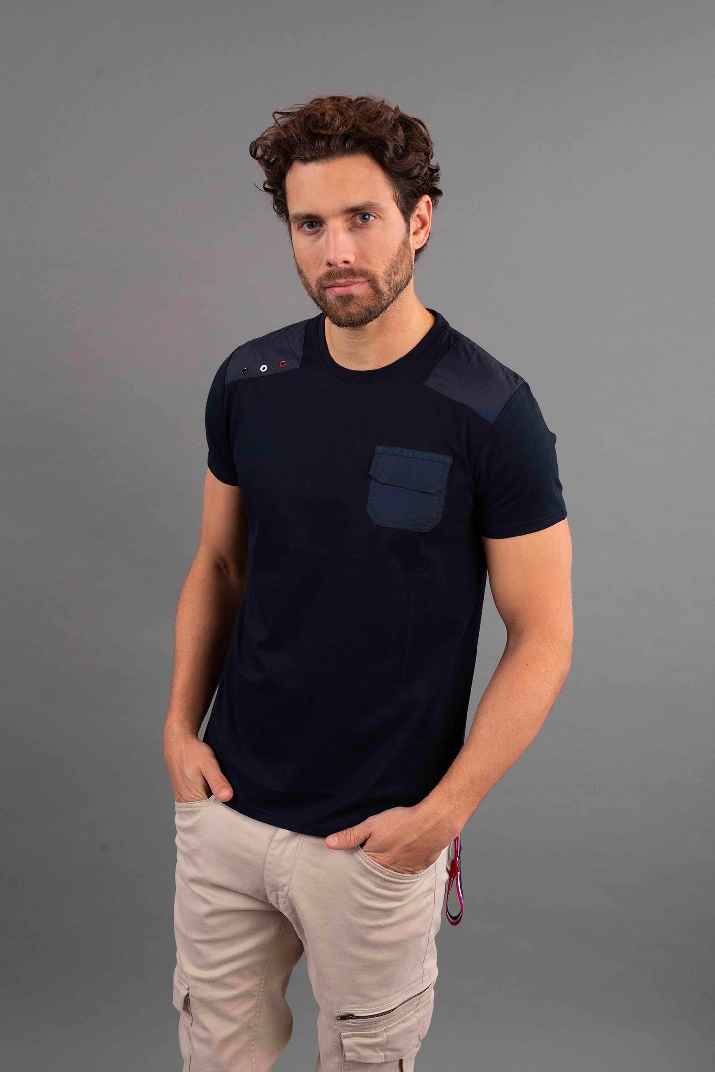 T-shirt bleu marine SMITH TRIM