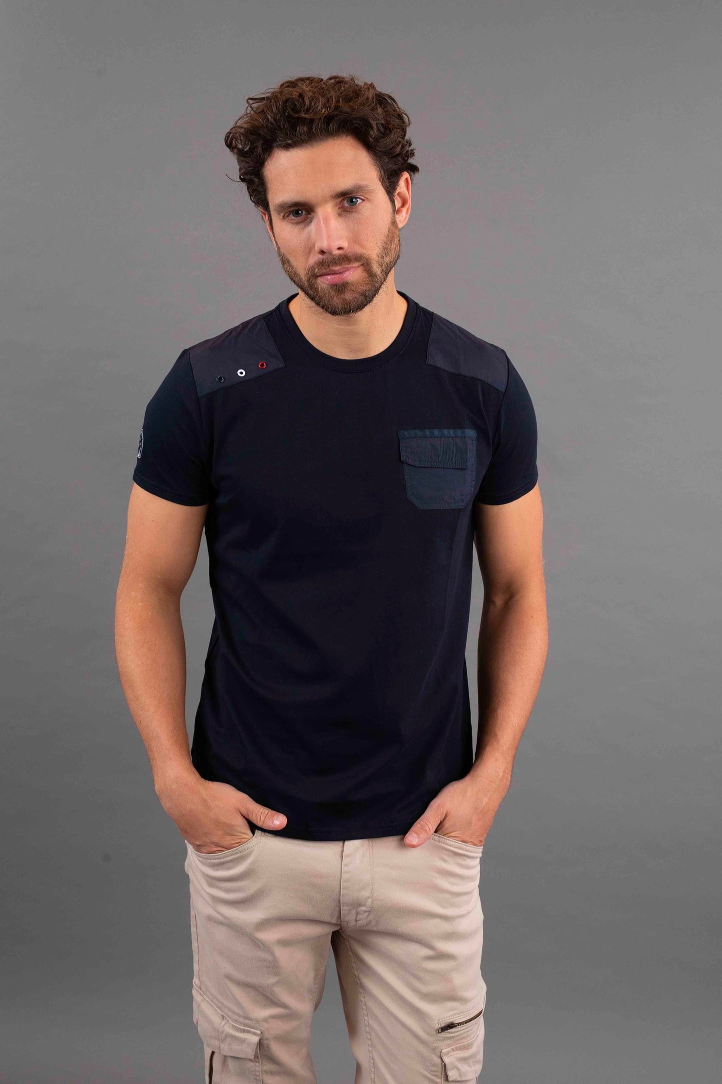 T-shirt bleu marine SMITH TRIM