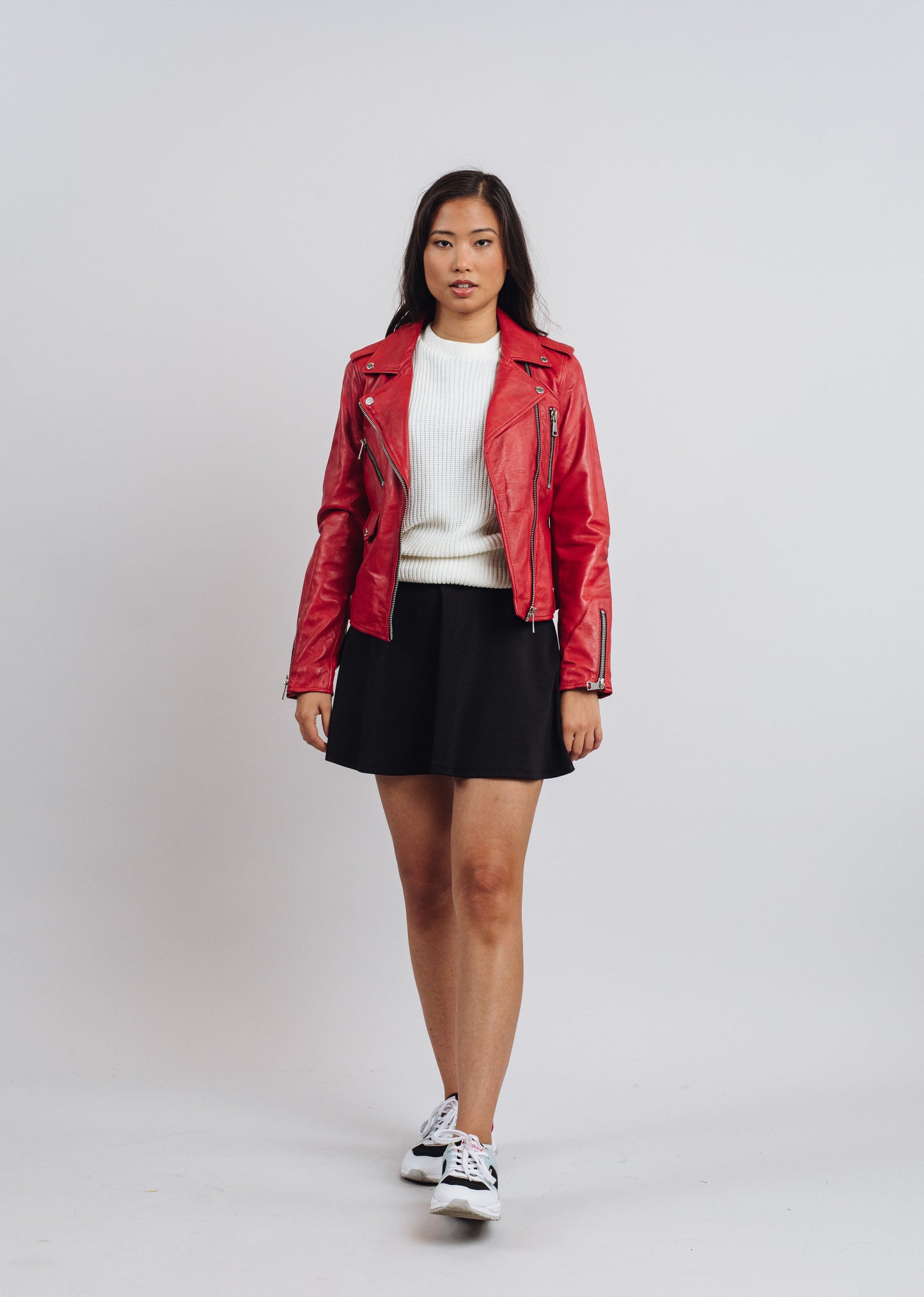 Cuir rouge JUTTA TRIPWAY