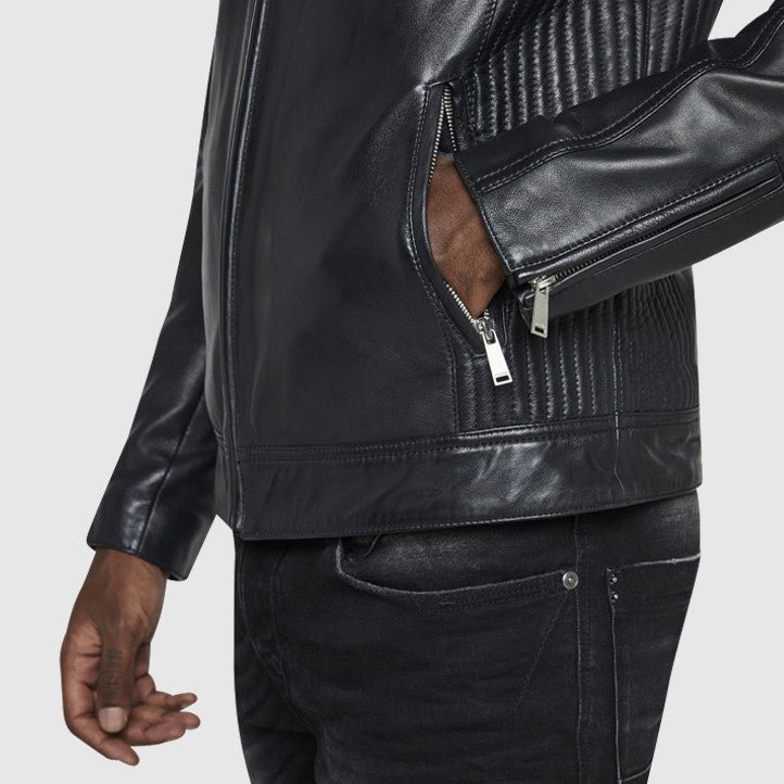 Blouson cuir TRUST CASTING