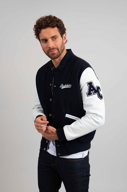 Cuir marine / blanc COLLEGE MICHIGAN