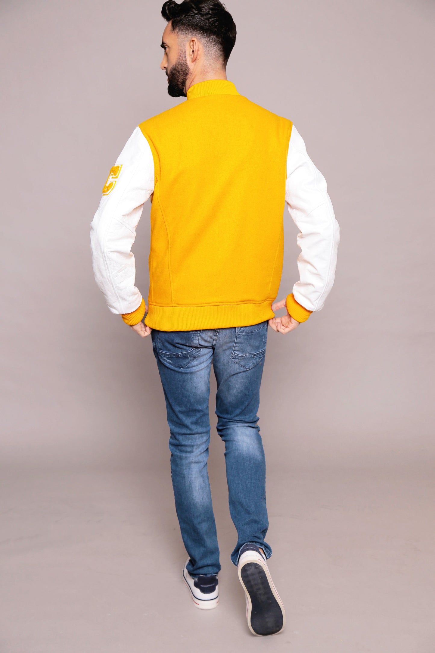 Cuir jaune / blanc COLLEGE MICHIGAN
