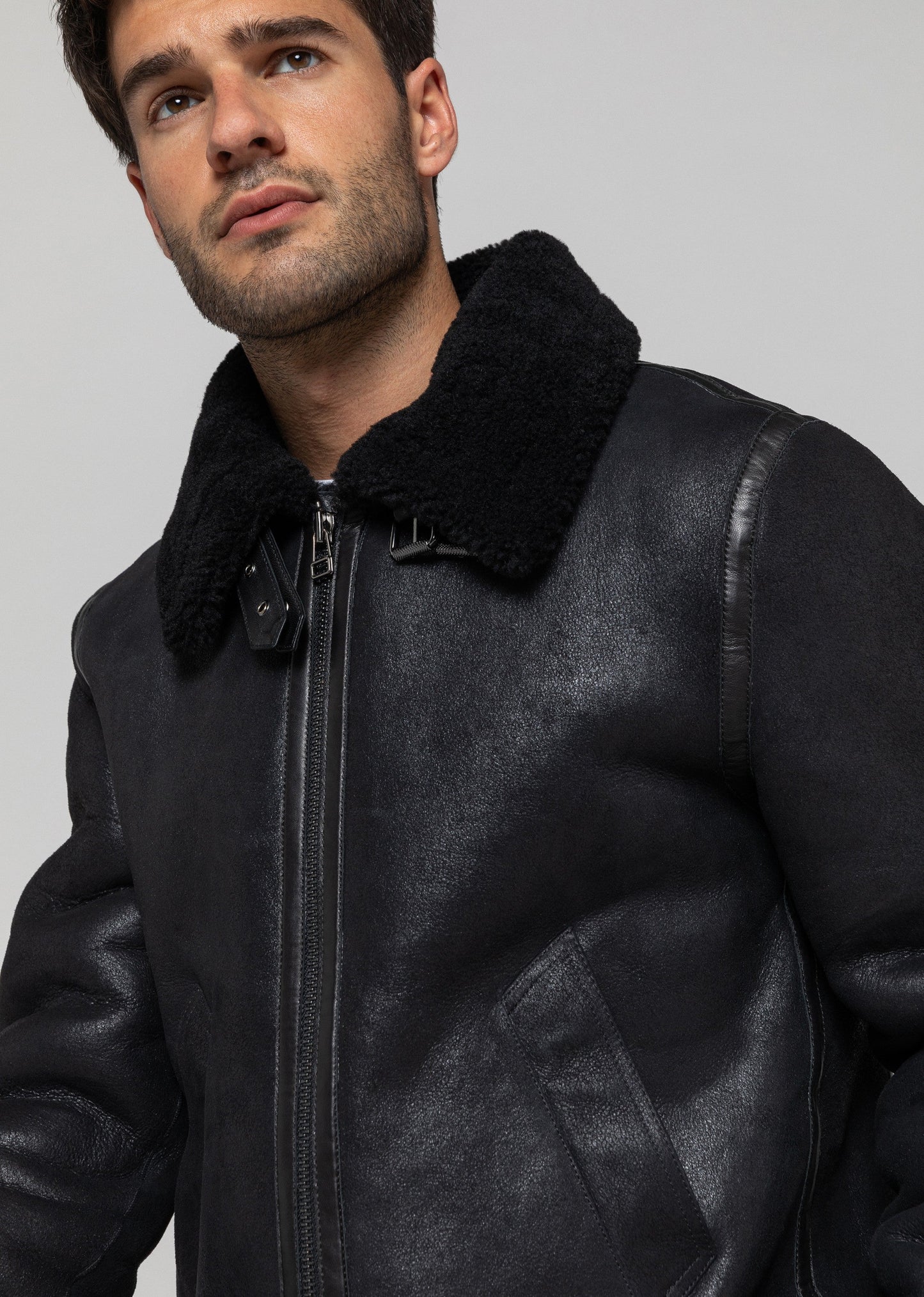 Blouson en cuir noir REAGAN QUEENSTOWN