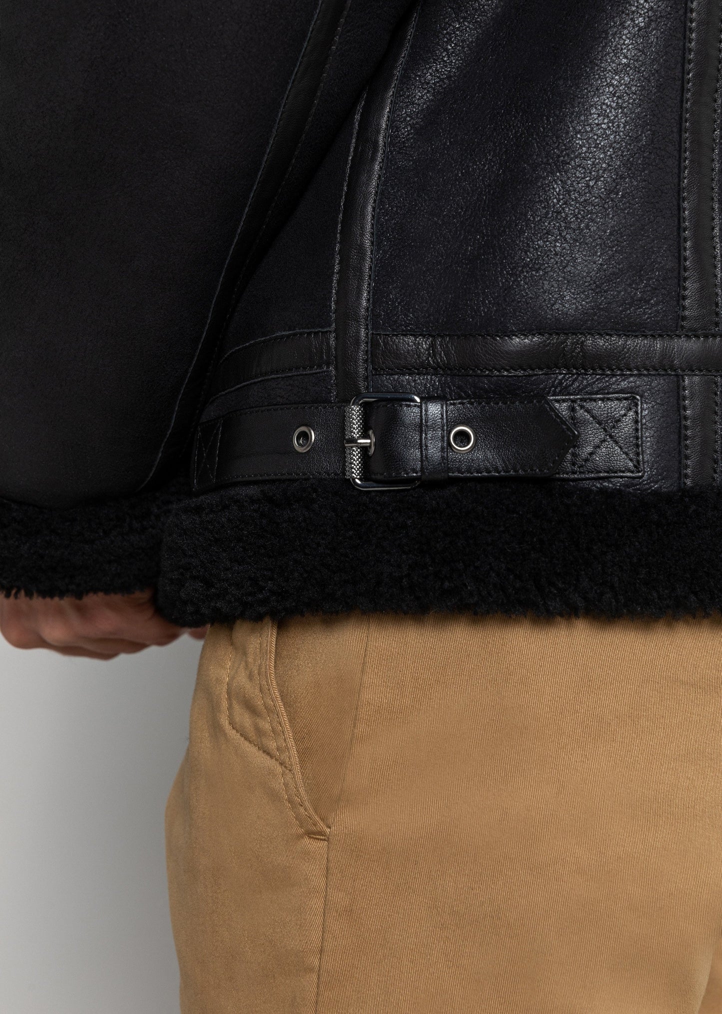 Blouson en cuir noir REAGAN QUEENSTOWN