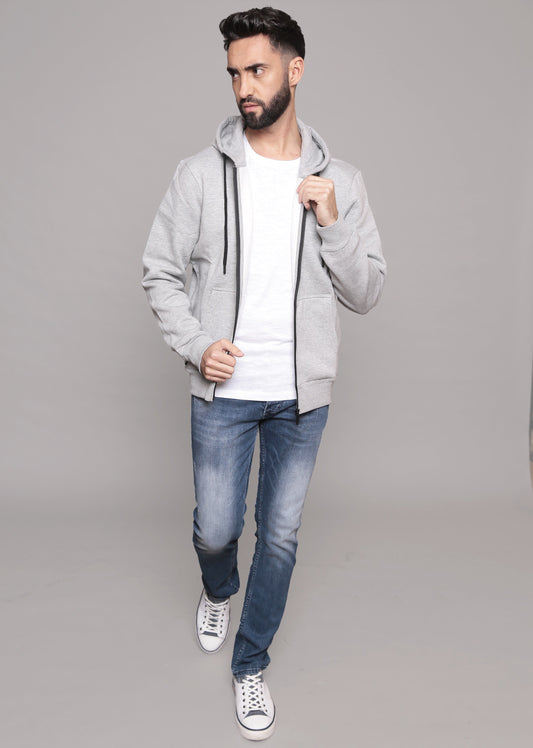 Sweatshirt gris chiné LOYAL POSTER