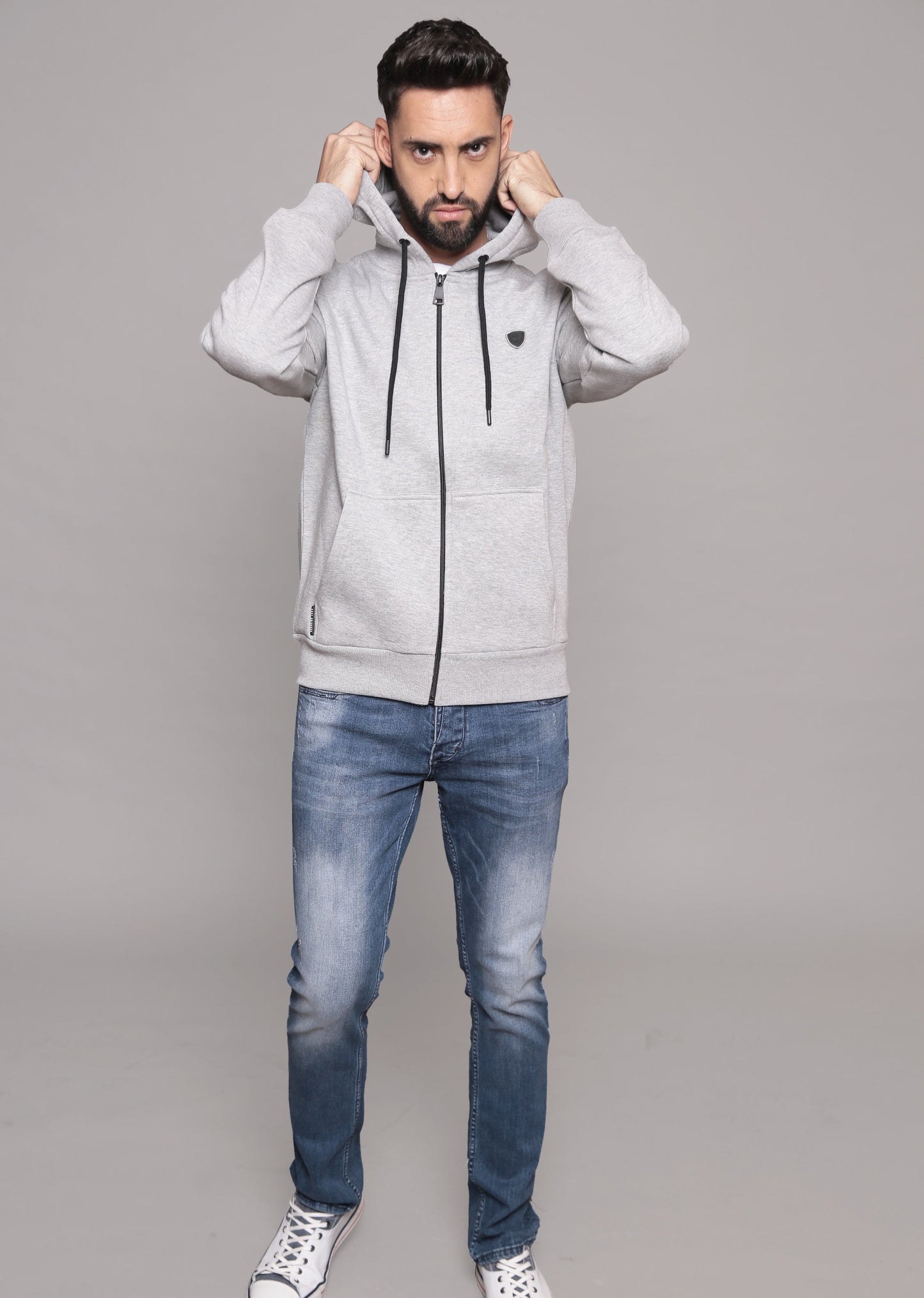 Sweatshirt gris chiné LOYAL POSTER