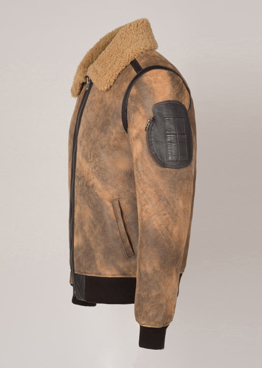 Blouson cuir ELTON GRIZZLY