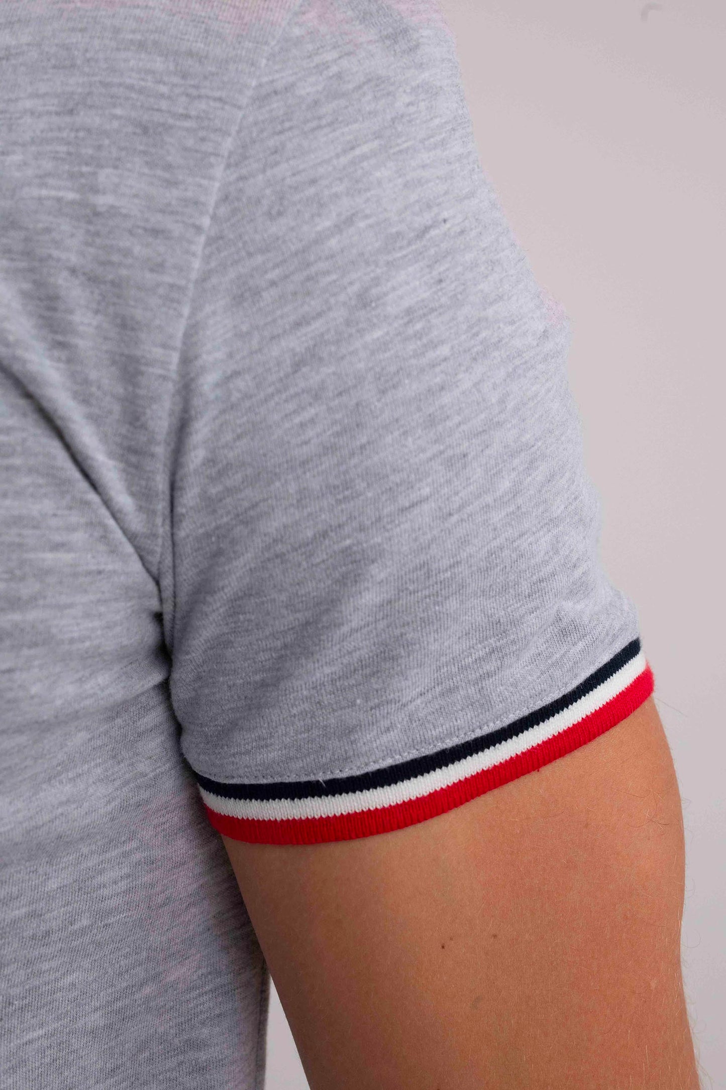 T-shirt manches courtes gris chiné WINGS SLUB