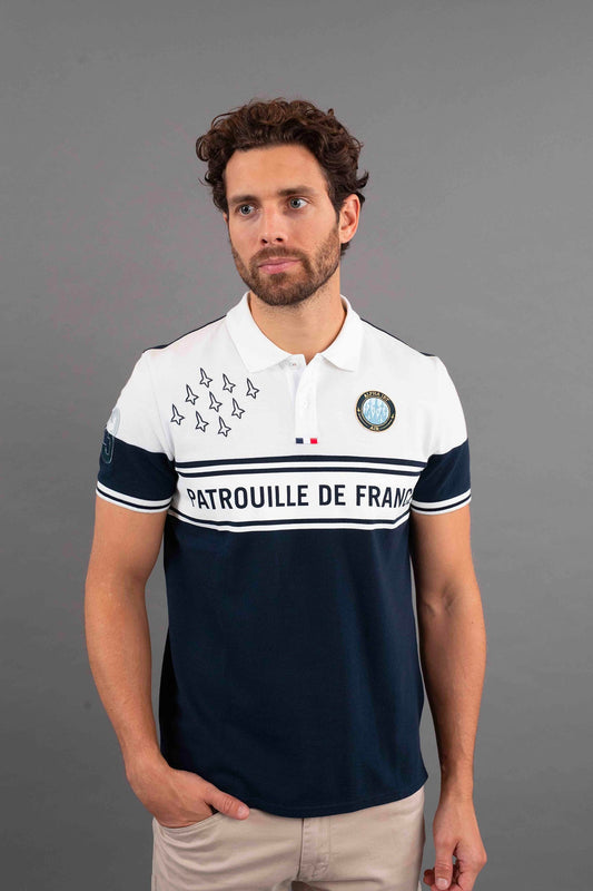 Polo marine / blanc MIKE LINE