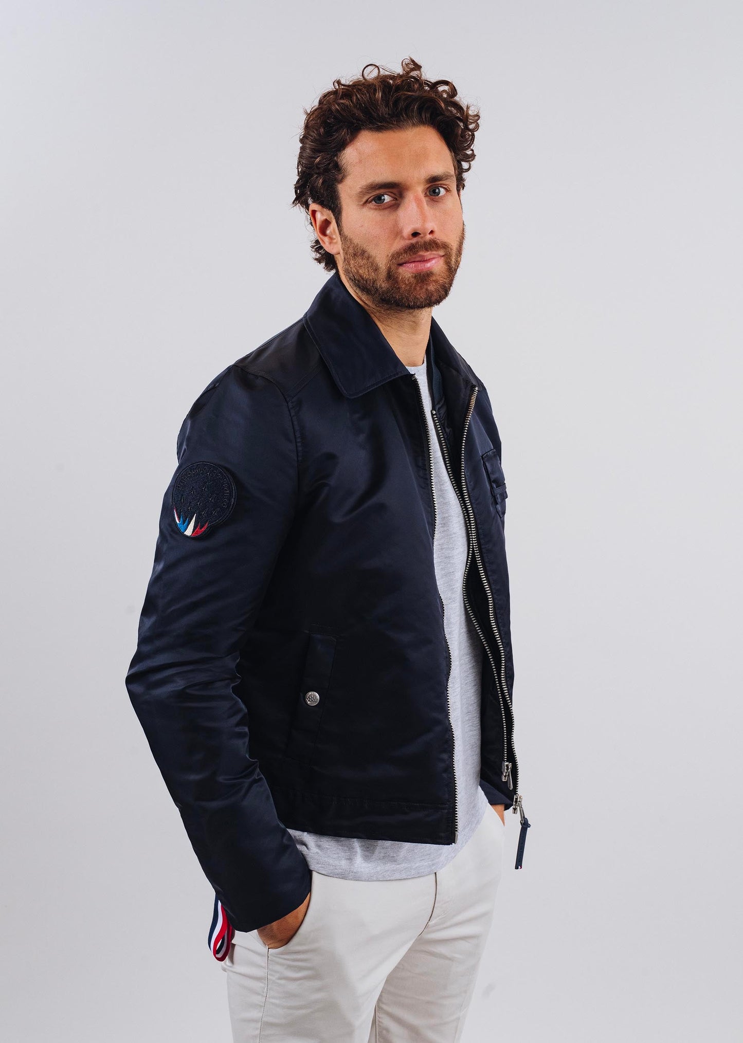 Blouson en nylon bleu marine ELECTRO PHENIX