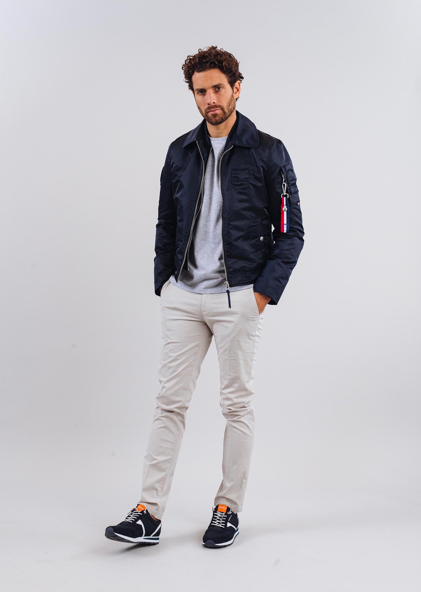 Blouson en nylon bleu marine ELECTRO PHENIX