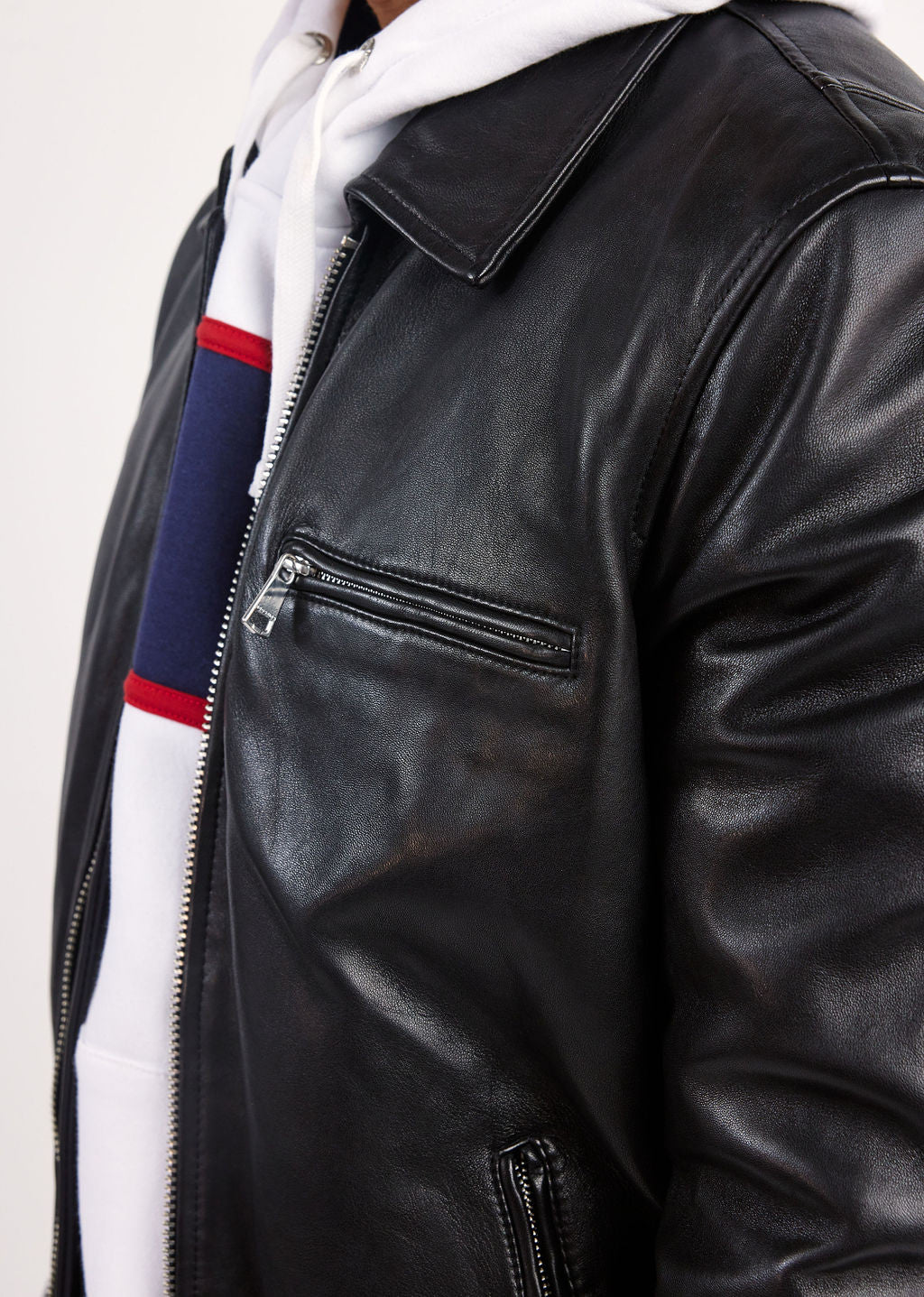 Veste en cuir noire START ELECTRA