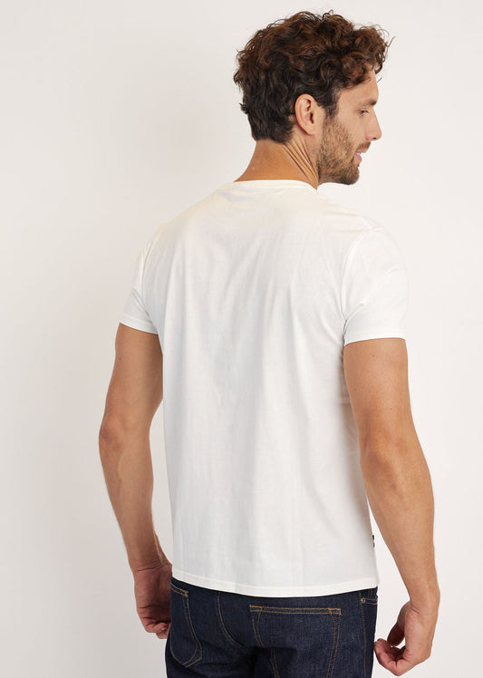 T-shirt blanc COMPASS TRIM