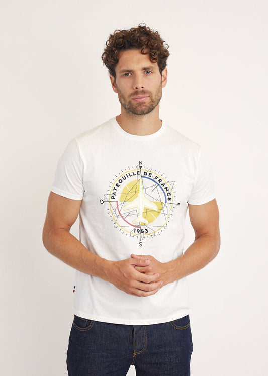 T-shirt blanc COMPASS TRIM