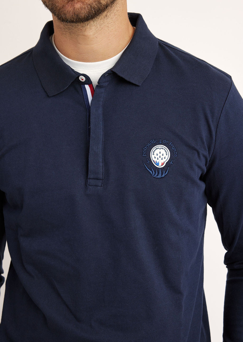 Polo bleu marine FORCE GARROS