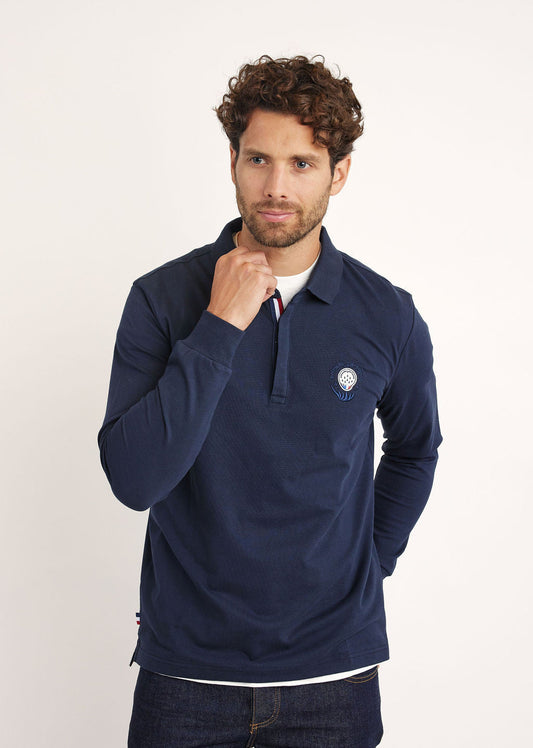 Polo bleu marine FORCE GARROS