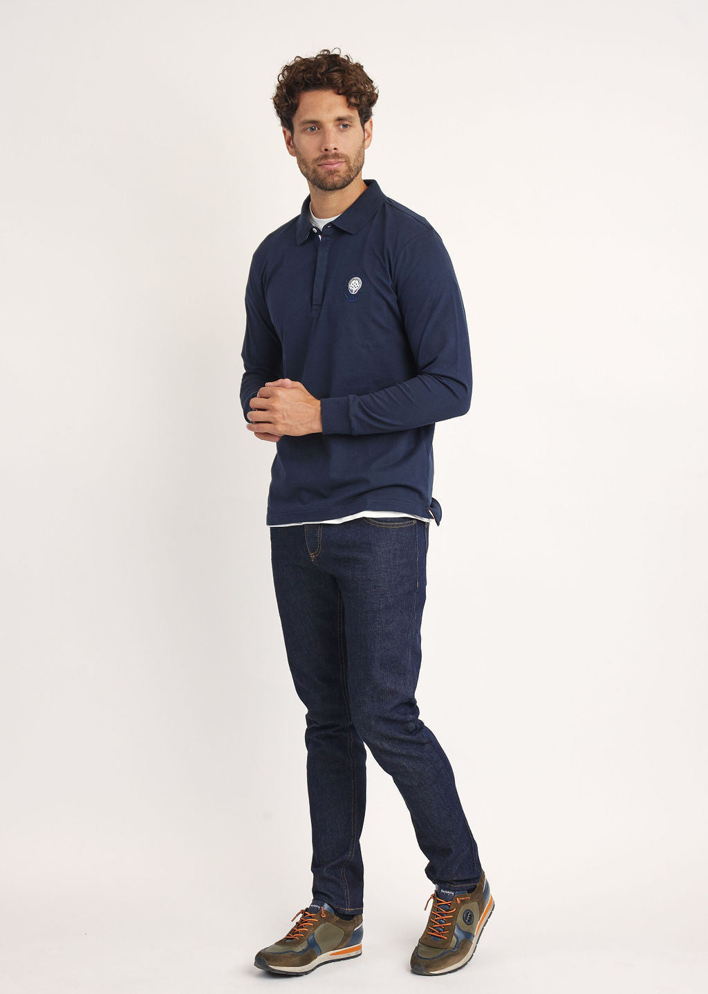 Polo bleu marine FORCE GARROS