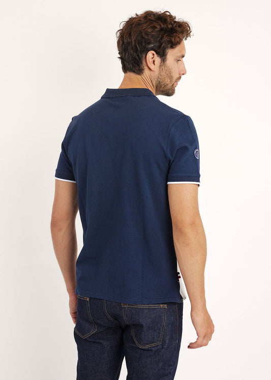 Polo marine / blanc TURBO LINE
