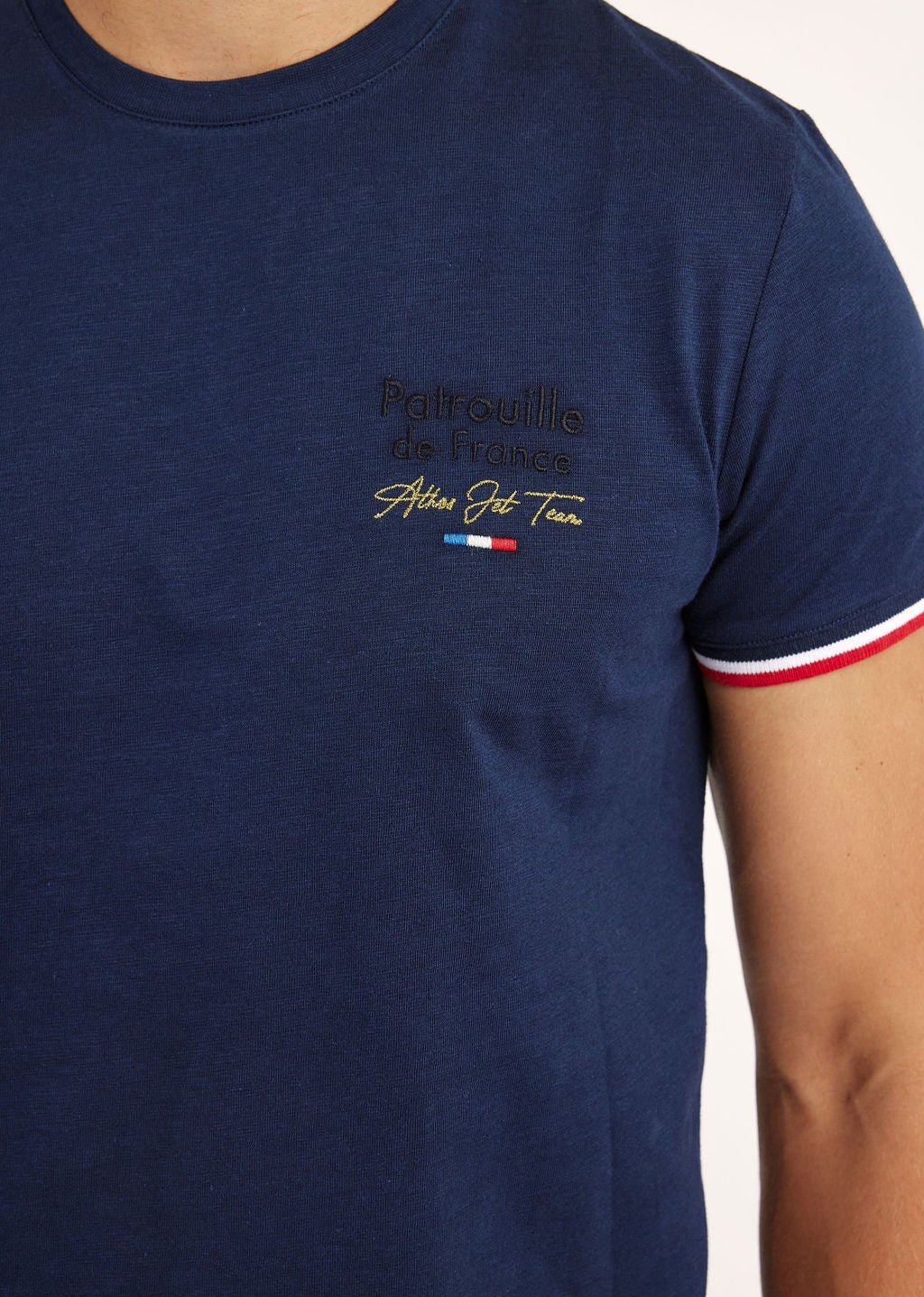 T-shirt manches courtes bleu marine WINGS SLUB