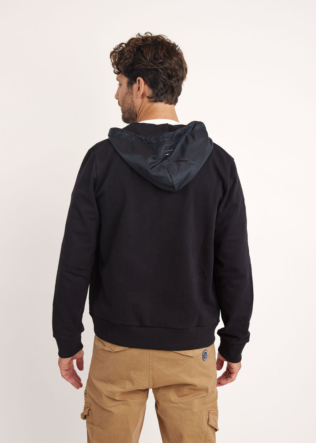 Sweatshirt zippé noir OFFICIER FRENCH