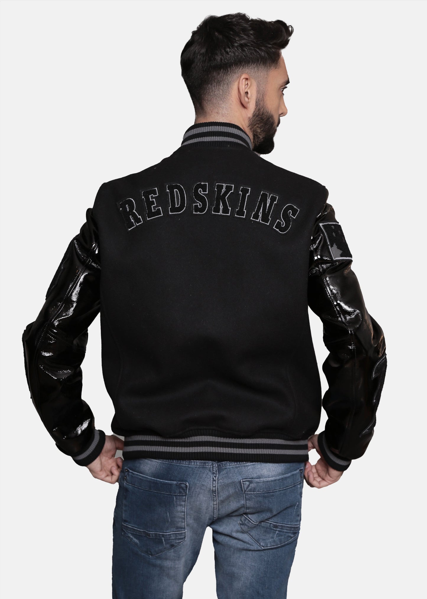 Blouson en cuir noir HARVARD GRAPHITE