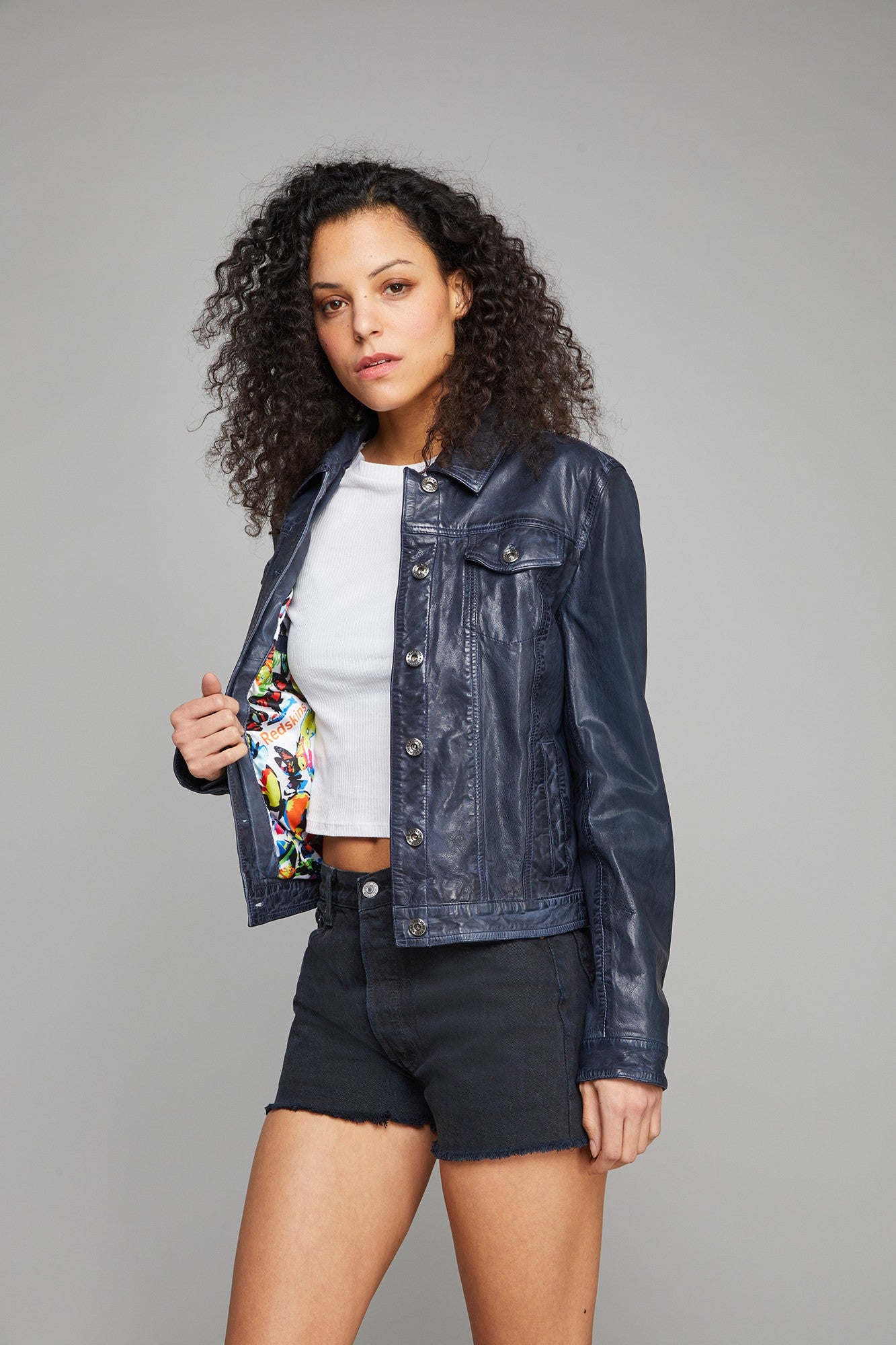 Blouson cuir PERCY RETRO