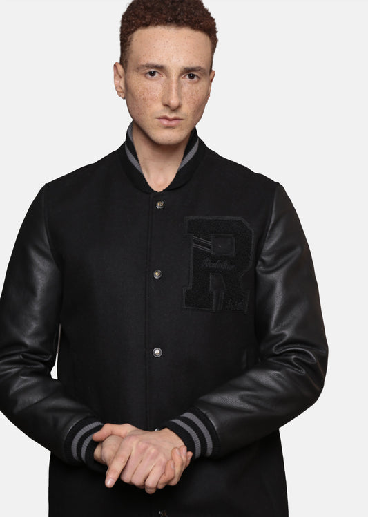 Veste en cuir noire / noire HANKS HATCH