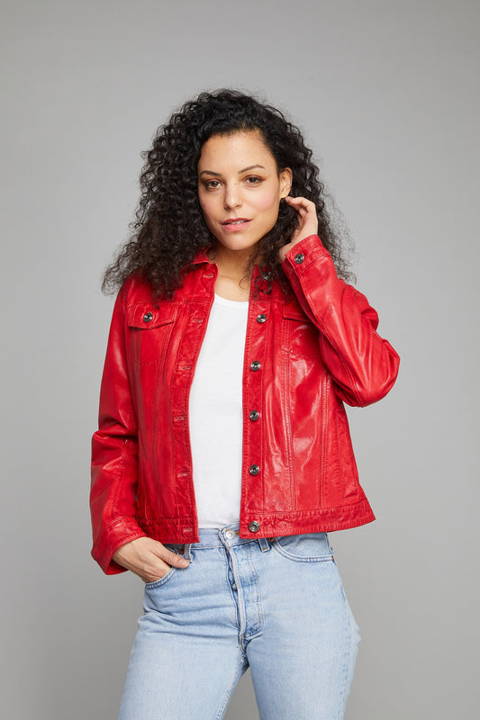 Blouson cuir PERCY RETRO