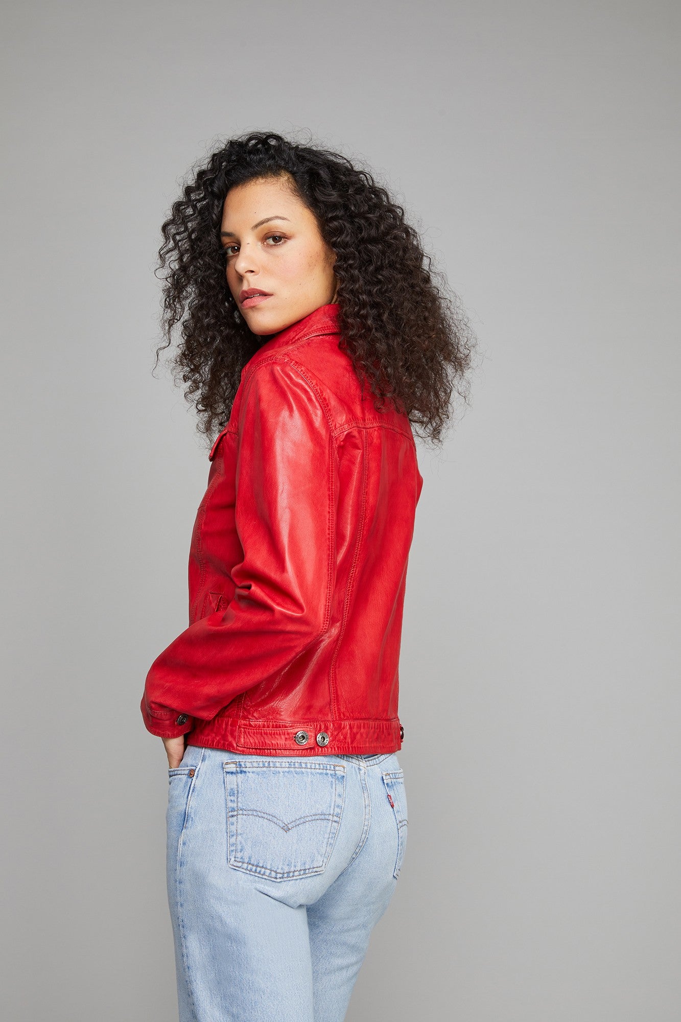 Blouson cuir PERCY RETRO