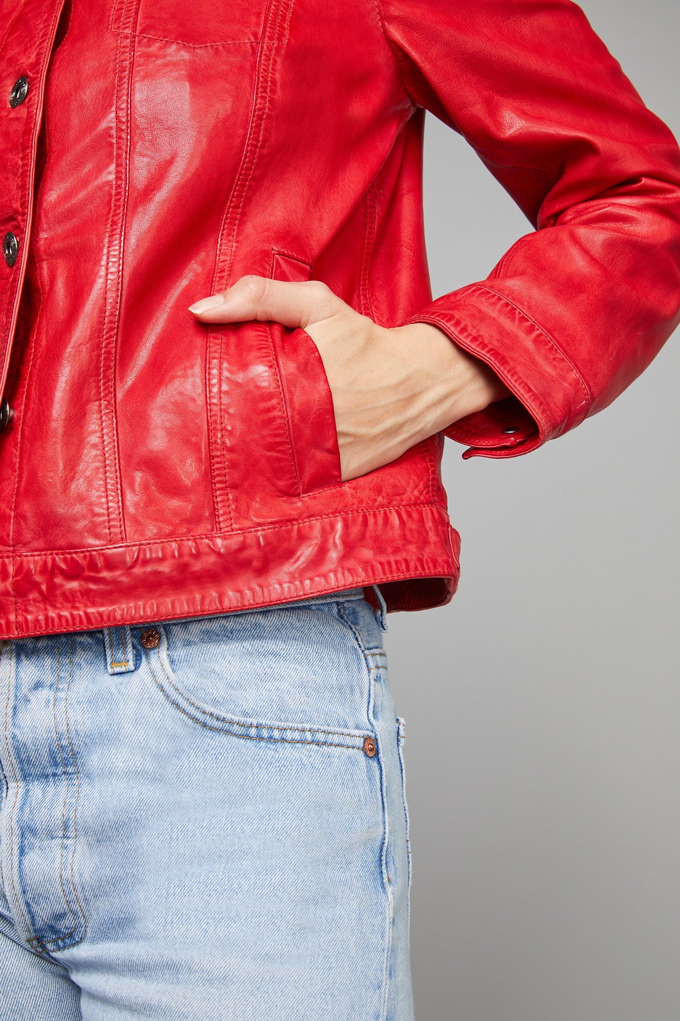 Blouson cuir PERCY RETRO