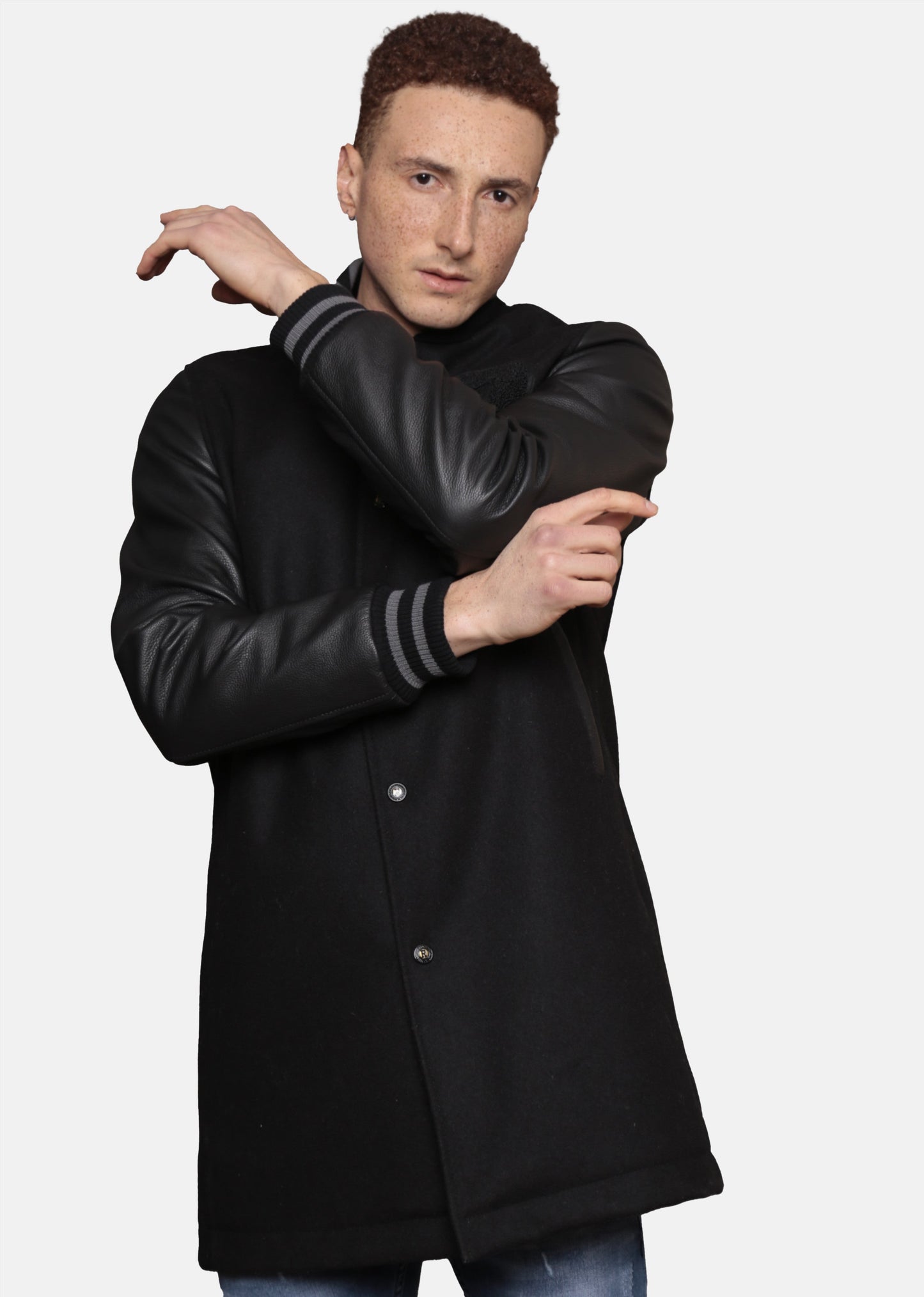 Veste en cuir noire / noire HANKS HATCH