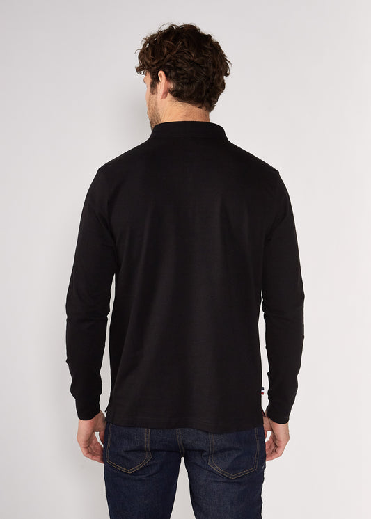 Polo noir FORCE GARROS