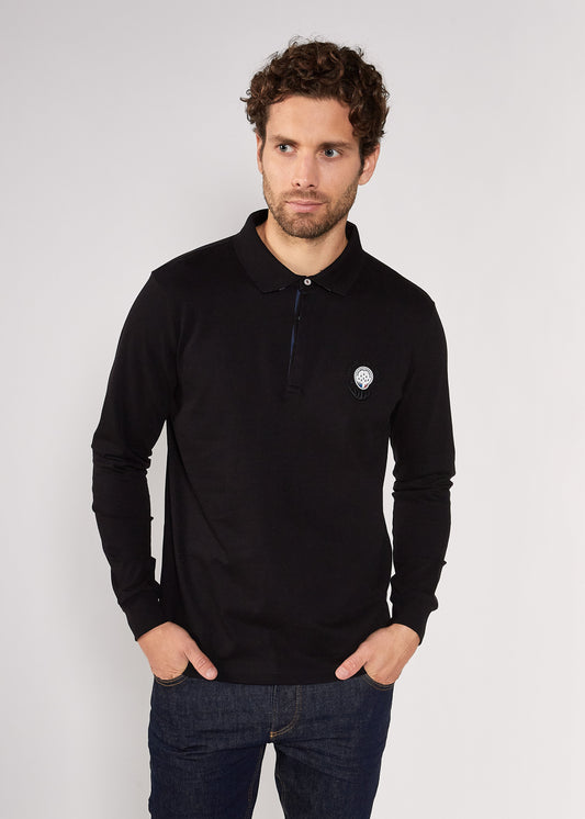 Polo noir FORCE GARROS