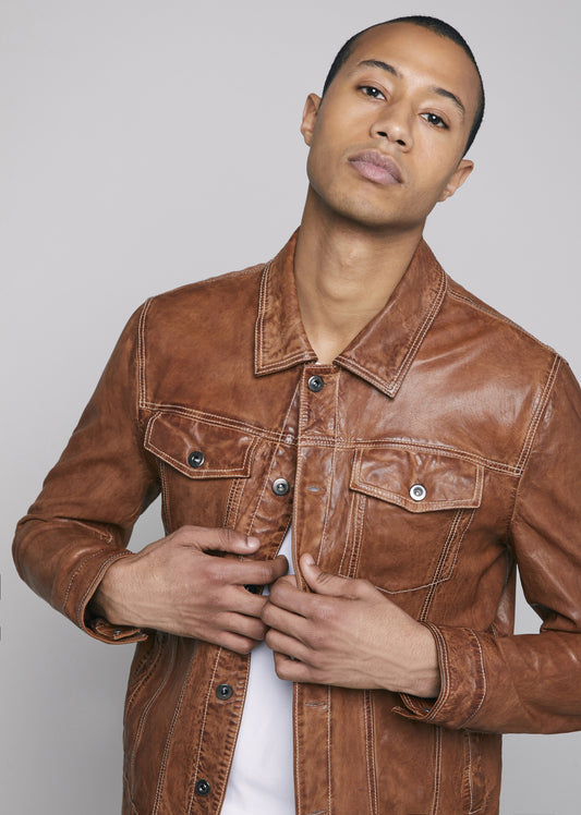 Blouson cuir DIESEL RETRO