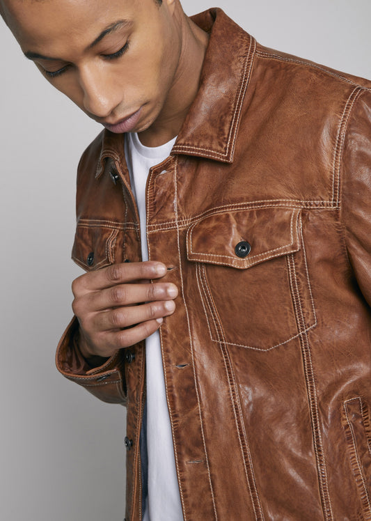 Blouson cuir DIESEL RETRO