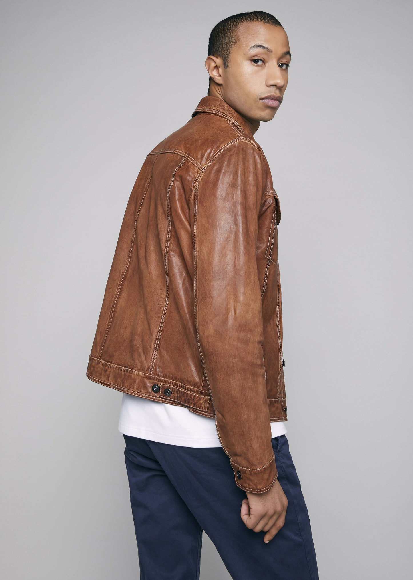 Blouson cuir DIESEL RETRO