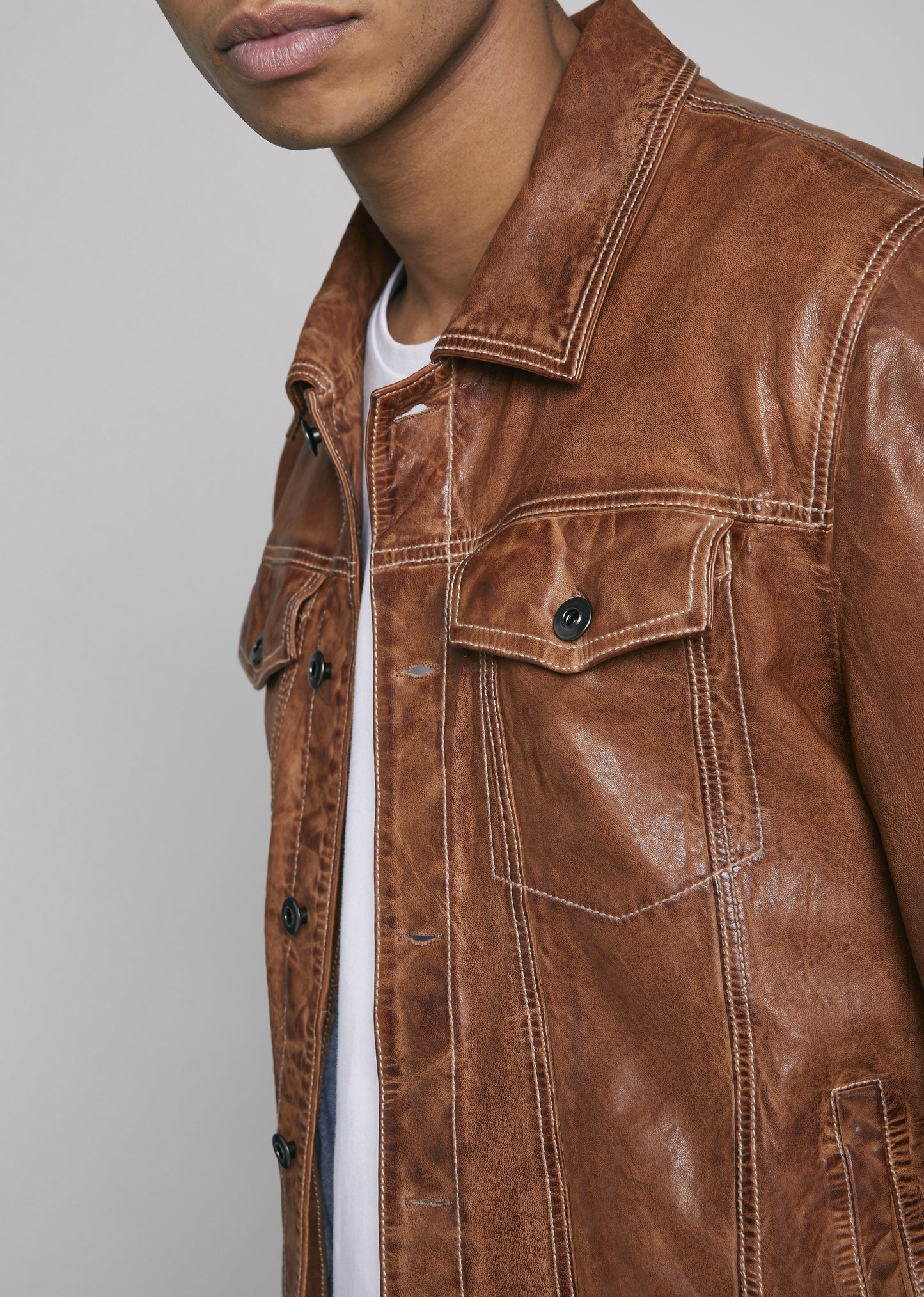 Blouson cuir DIESEL RETRO