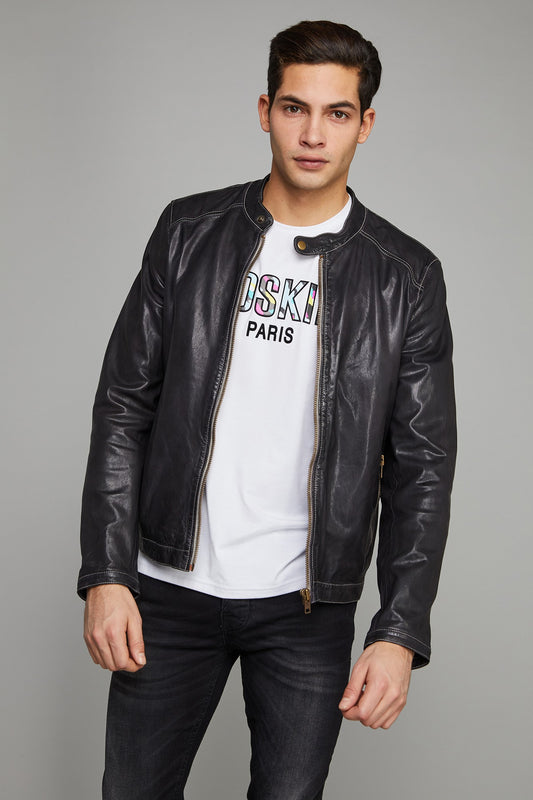 Blouson cuir MCQUEEN RETRO