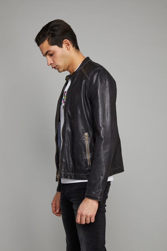 Blouson cuir MCQUEEN RETRO