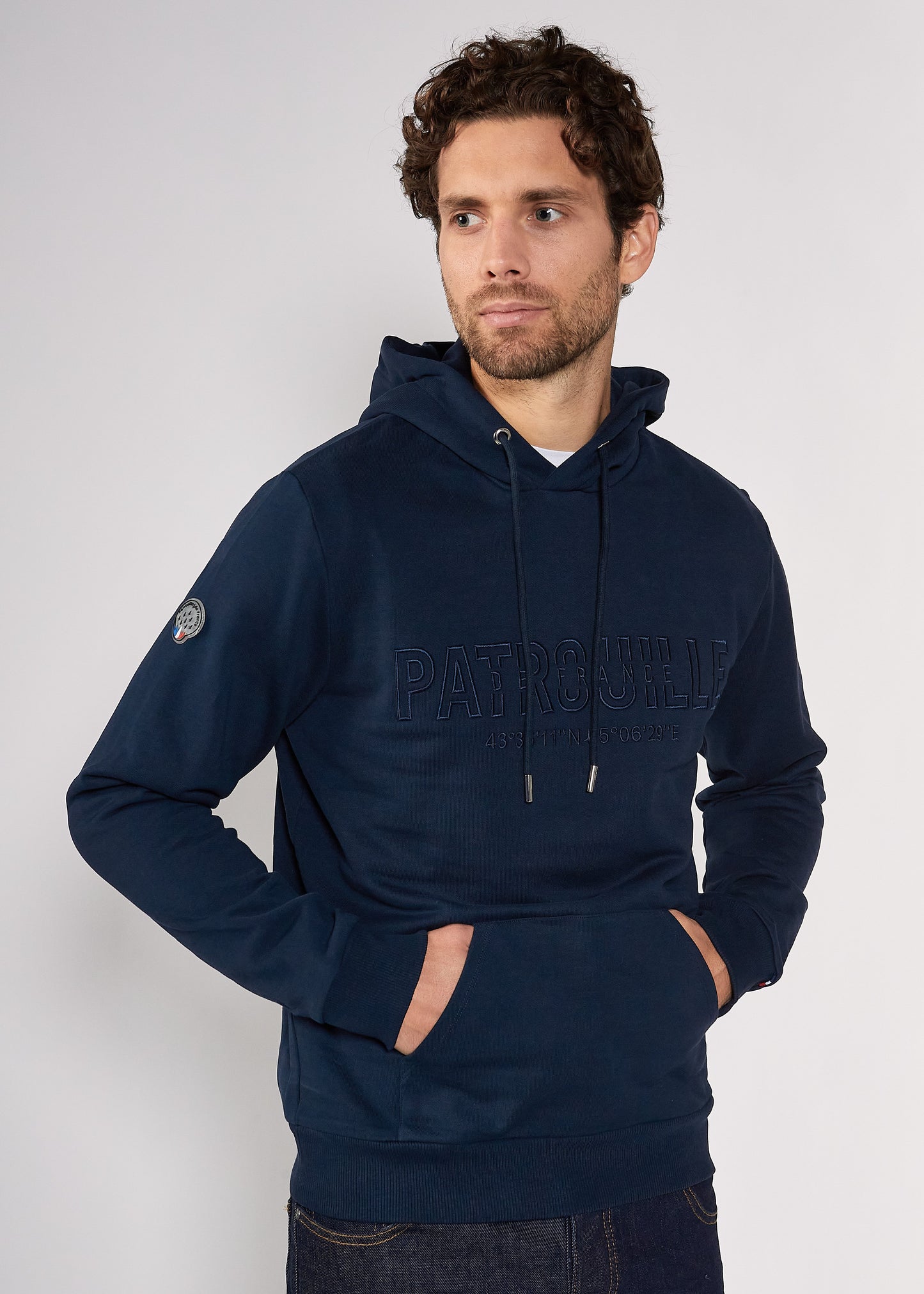 Sweatshirt bleu marine MAGNETO FRENCH