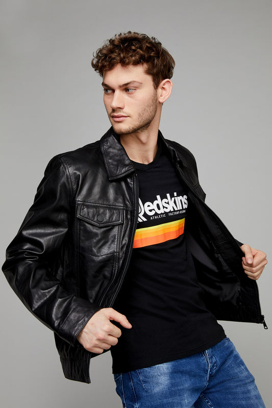 Blouson cuir TRUCK CHANCE