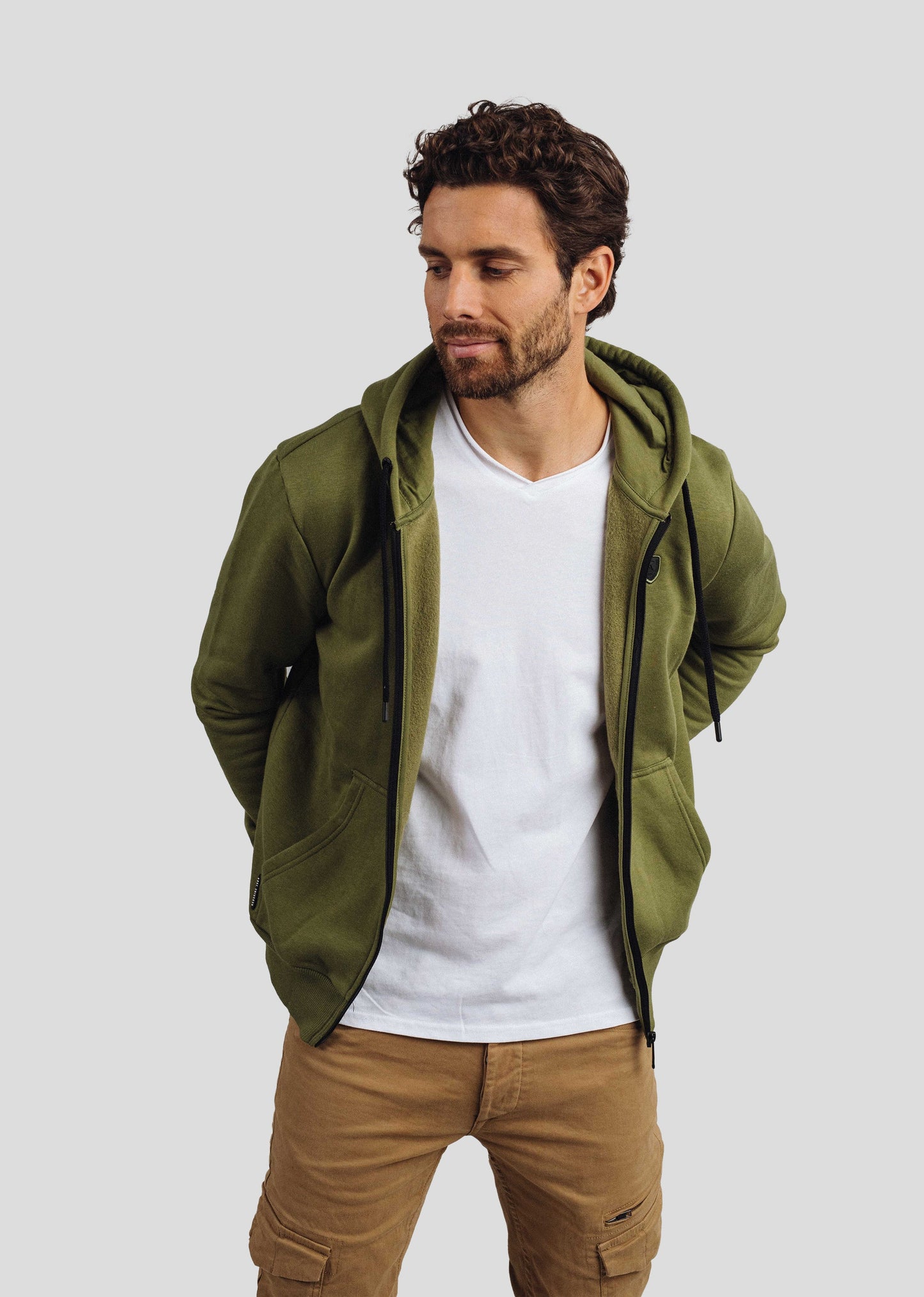 Sweatshirt kaki LOYAL POSTER