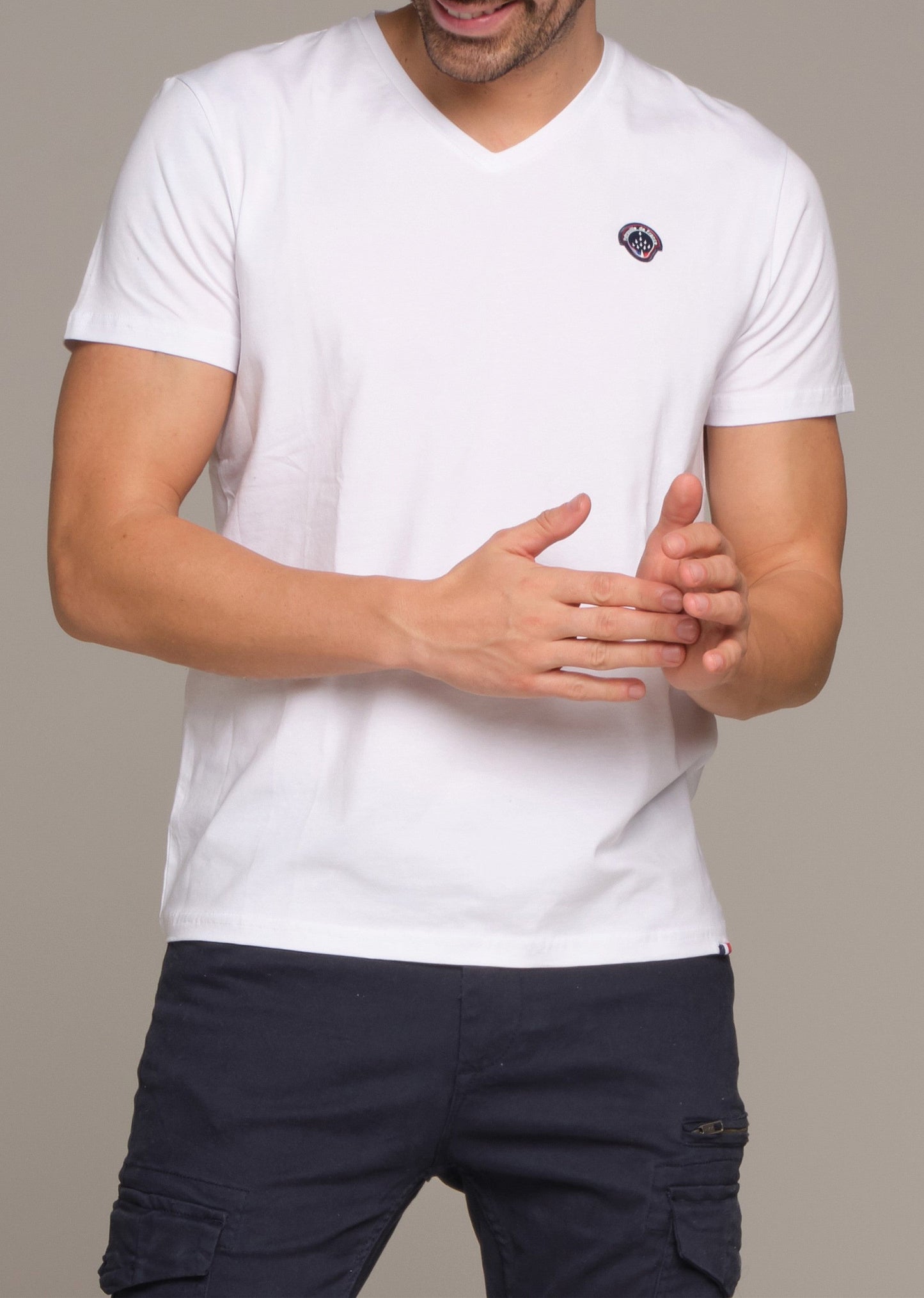 T-shirt manches courtes blanc BIG NINE CALDER